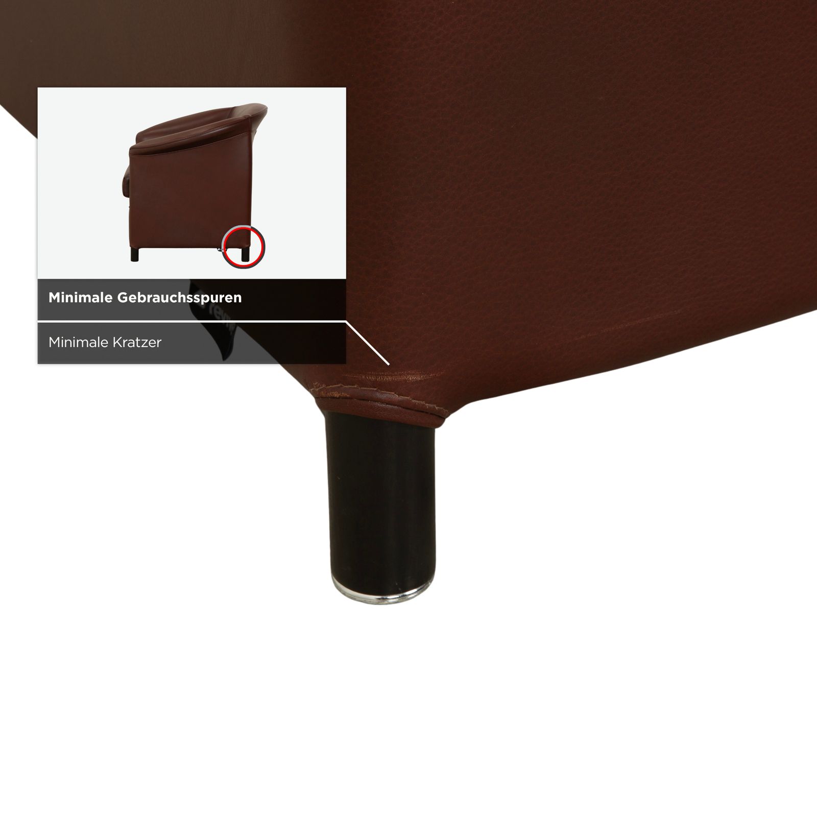 Wittmann Aura Xl Leather Armchair Brown Red photo vintage