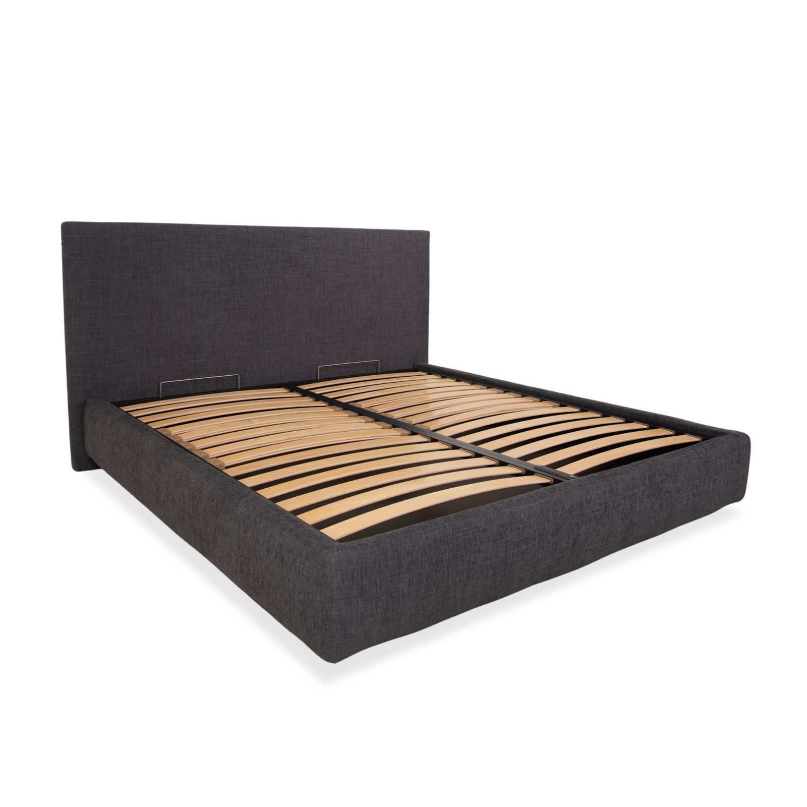 Lit Poliform en tissu gris, fonction manuelle photo for sale