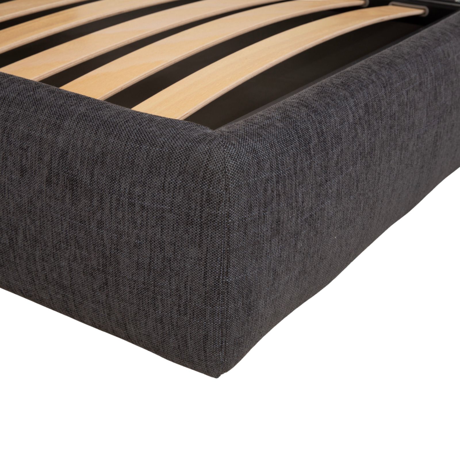 Lit Poliform en tissu gris, fonction manuelle photo buy