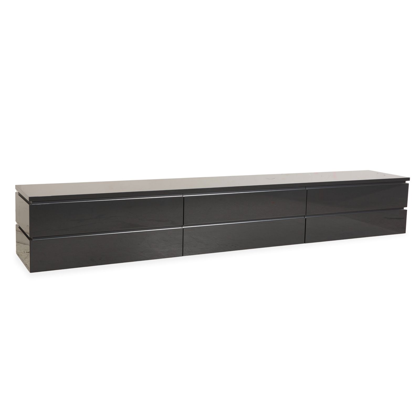 Buffet TV Interlübke Cube en bois, gris