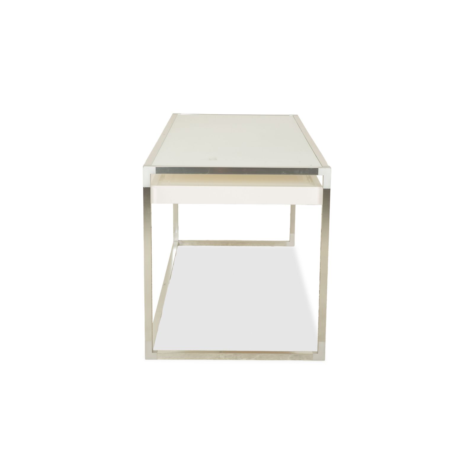 photo furniture Bureau Ligne Roset Contour en verre blanc, home office