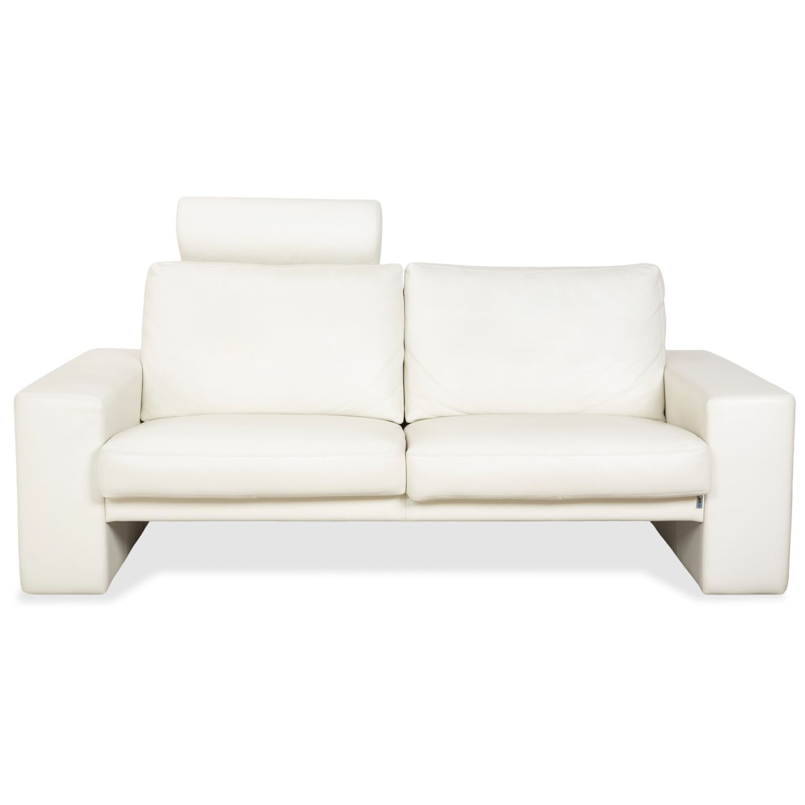 Canapé 2 places Erpo CL 100 en cuir blanc crème