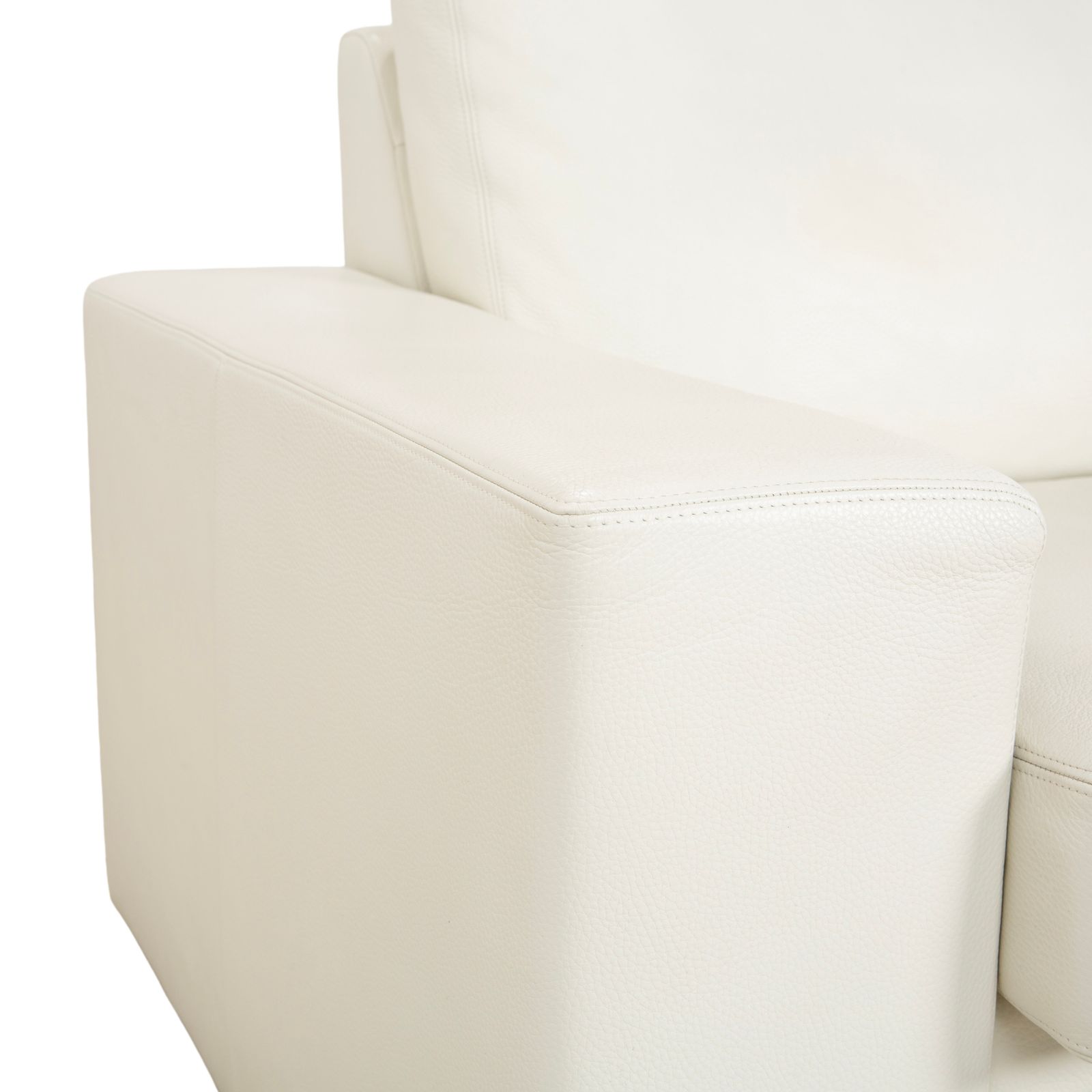 Canapé 2 places Erpo CL 100 en cuir blanc crème photo 2570.0