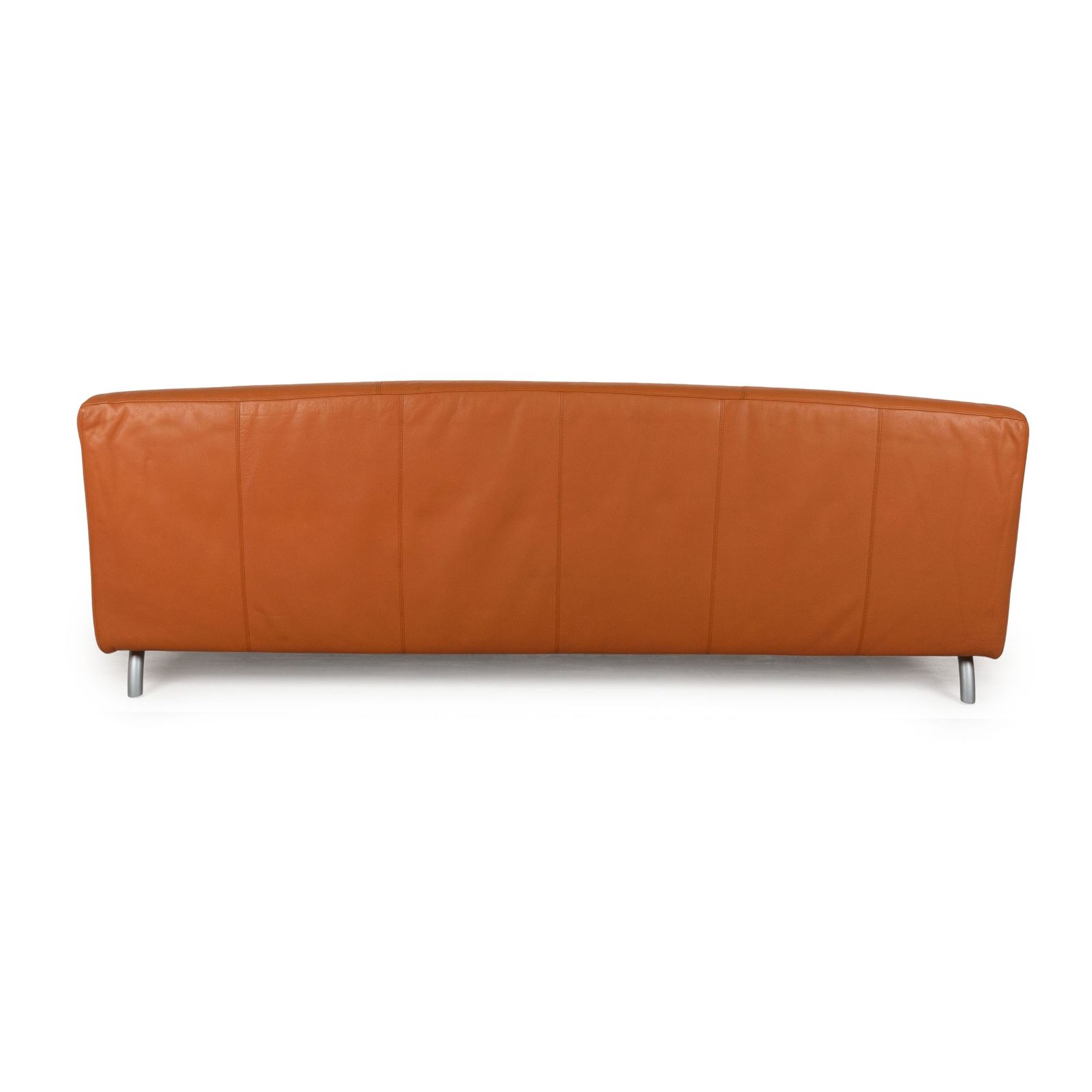 Canapé Cor 3 places en cuir orange photo vintage