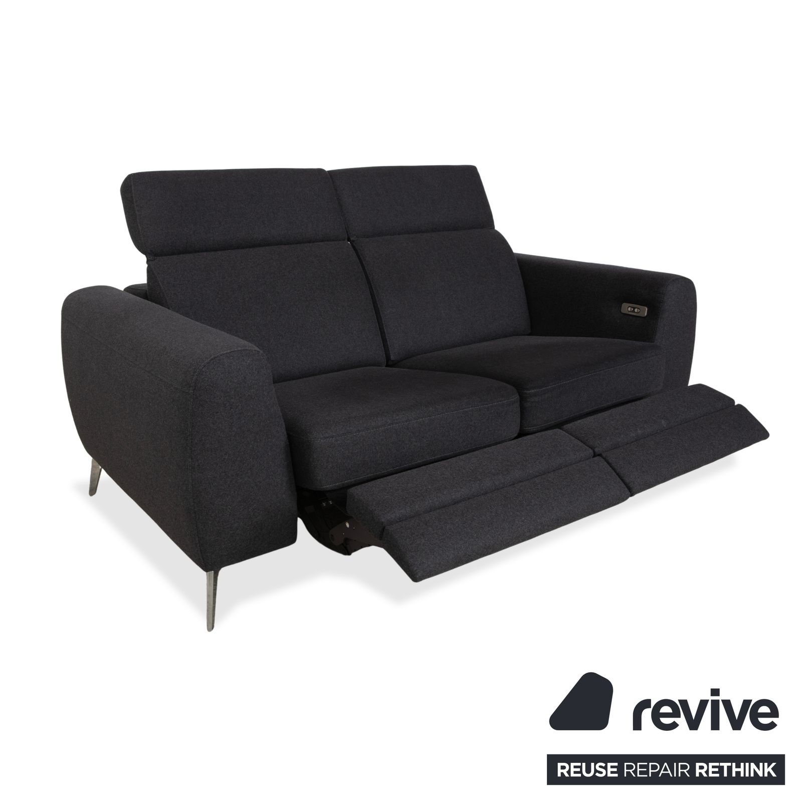 Canapé 2 places BoConcept Pravo en tissu gris foncé, avec fonction électrique photo 2570.0
