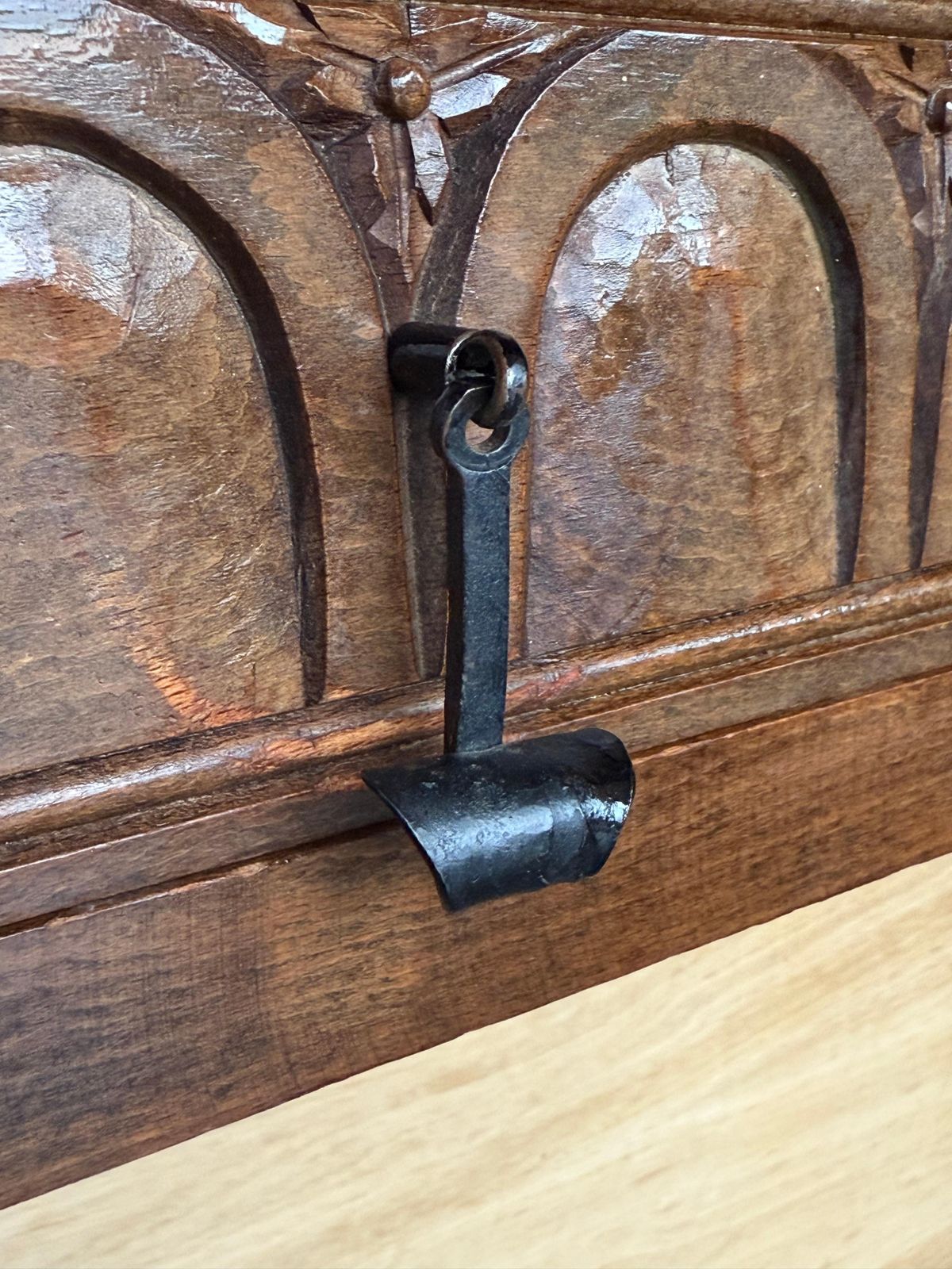 photo for sale Early 20th Century Spanish Carved Console Table With Fluted Legs