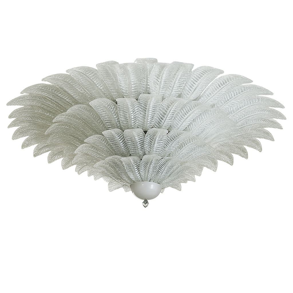 Monumental Venetian Leaves Flush Mount In Murano Style Glass By Simoeng photo Lighting