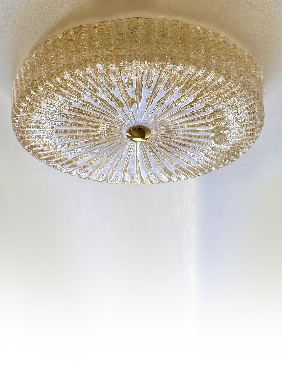 Venetian Gold "Graniglia" Murano Glass Flush Mount photo vinterior