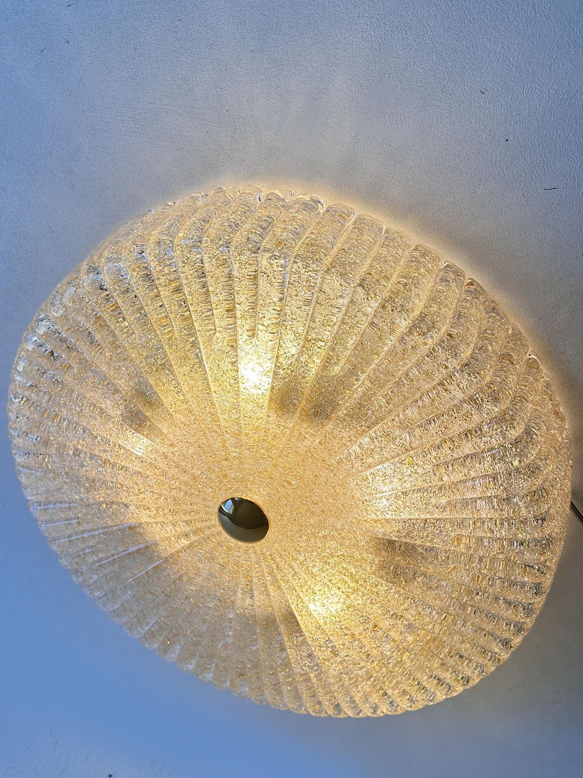 Venetian Gold "Graniglia" Murano Glass Flush Mount photo buy