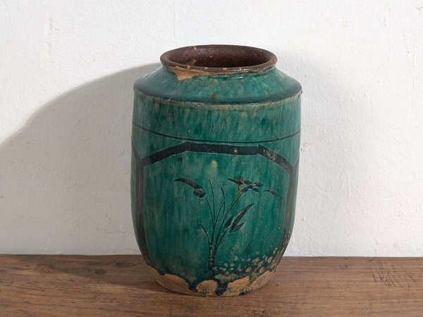 Antique Enameled Vase With Vegetal Motifs (C.1820) #15 photo buy