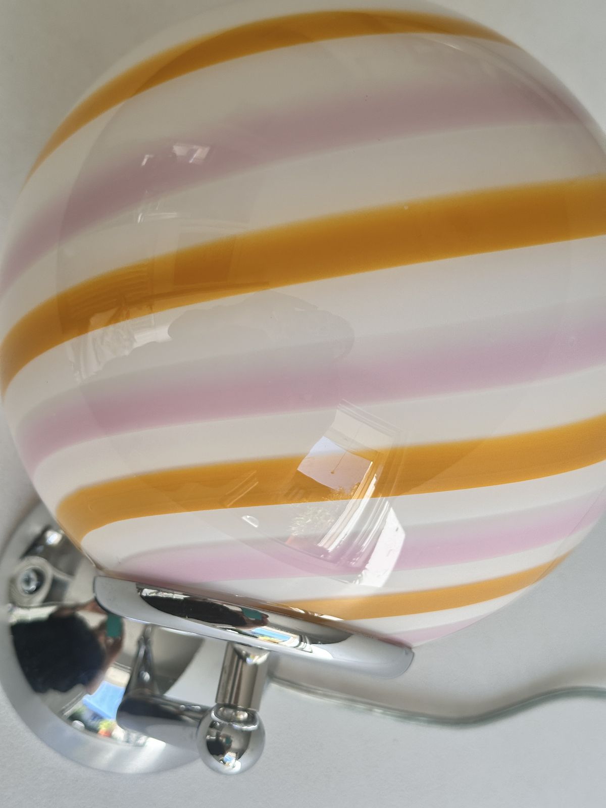 Set Of Two Contemporary Amber And Pink "Rods" Murano Glass Wall Sconces photo furniture