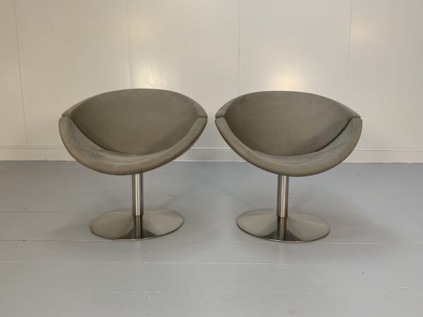 Pair Of Erik Jorgensen “Apollo” Ej 96 Chairs – In Mid Grey Alcantara photo Furniture