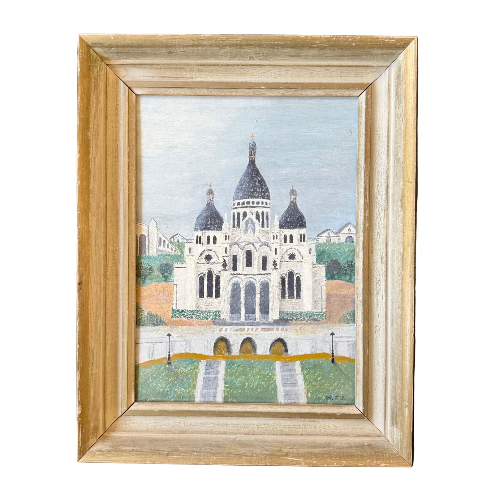 A Swedish Eye On Paris. Vintage Oil Painting Sacré Cœur.