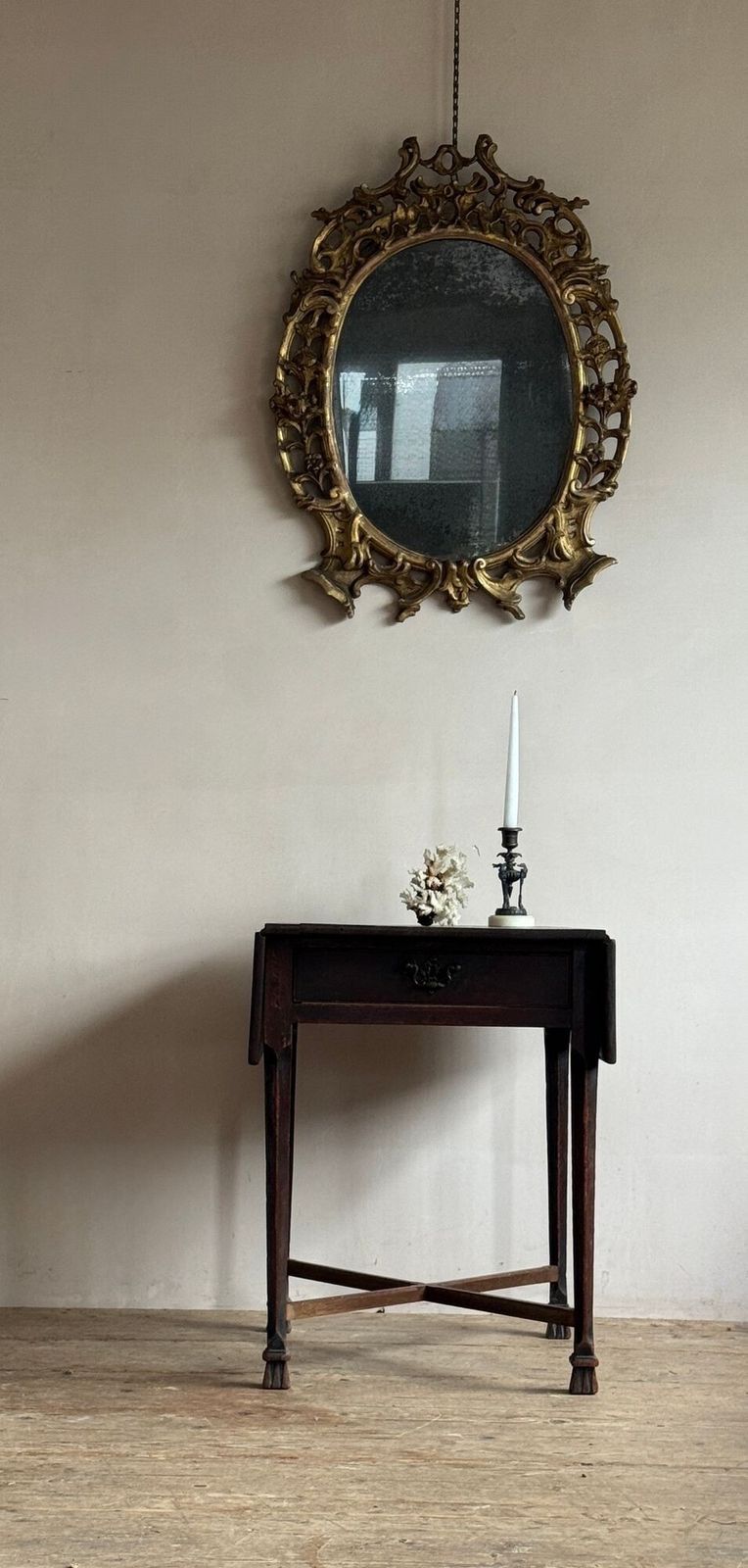 George III Period Carved Giltwood Mirror photo Home Decor
