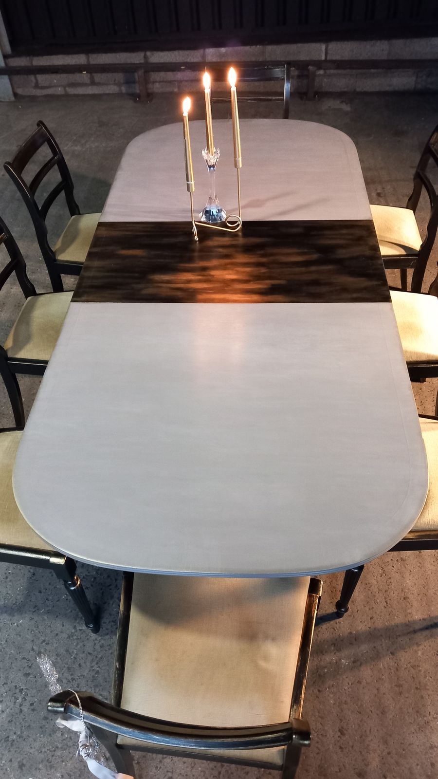 Restored 1975 McIntosh Twin Pillar Extending Dining Table & Eight Chairs | Hand Finished photo 895.0