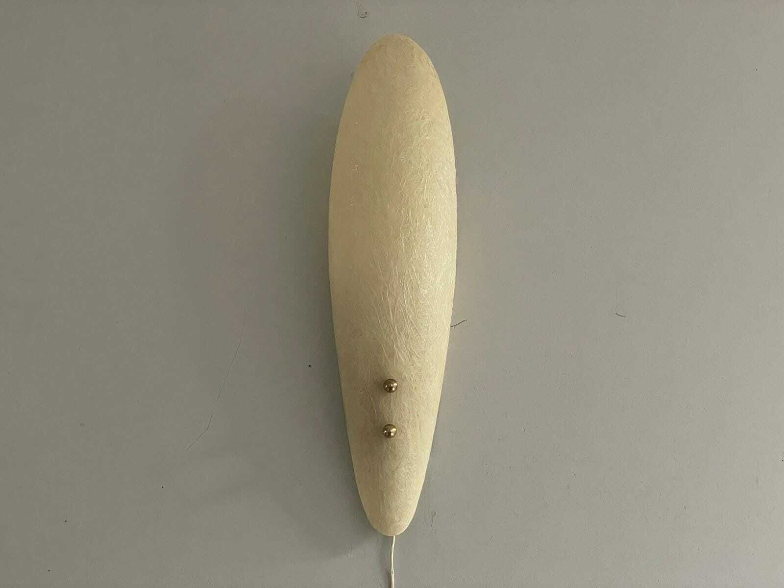 Lighting Elegant Leaf Design Fiberglass Set Of 3 Sconces, 1960s, Germany photo