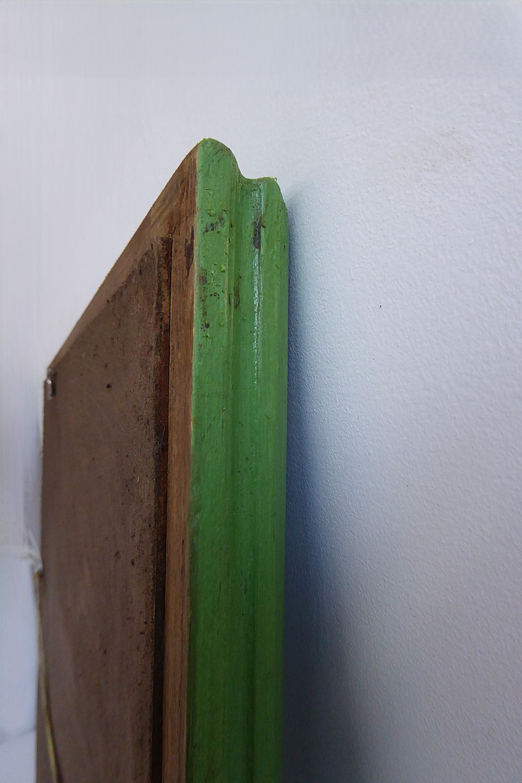 photo buy Antique Wall Mount Beveled Mirror With Painted Oak Frame