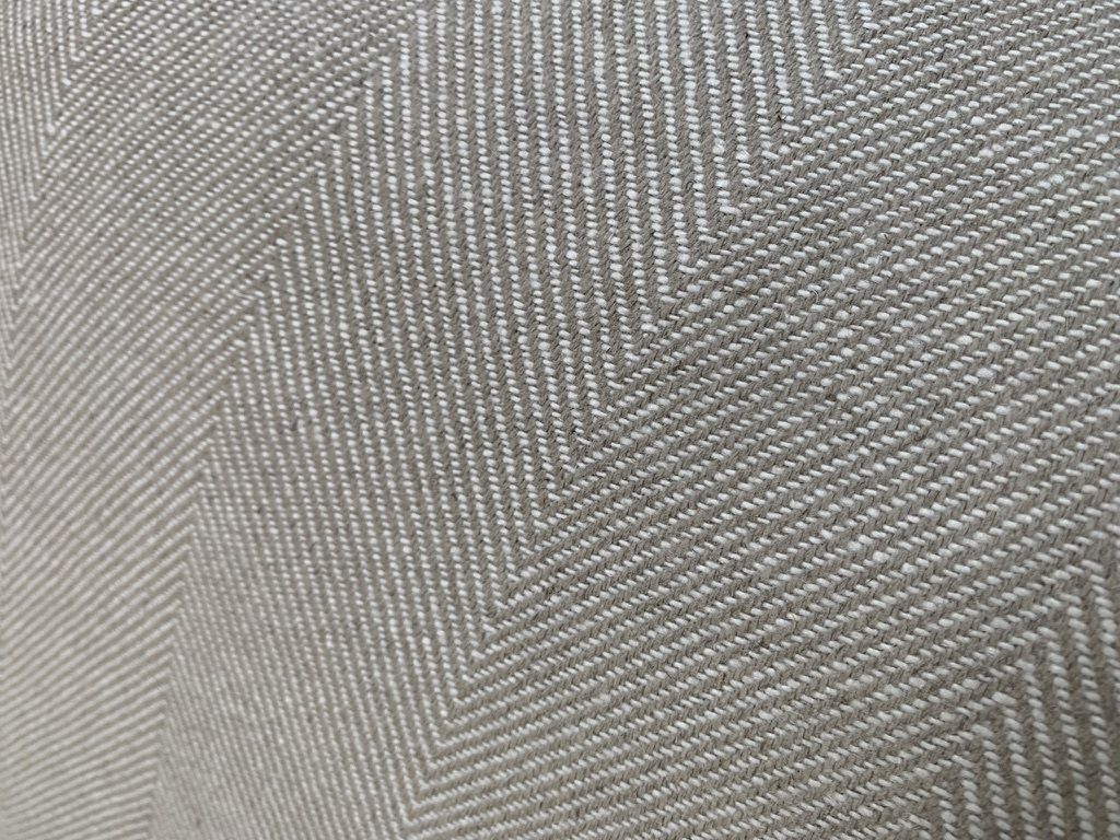 5950.0 Lord Browns “Standard Arm” Large 3 Seat Sofa – In Ian Mankin Herringbone Linen photo