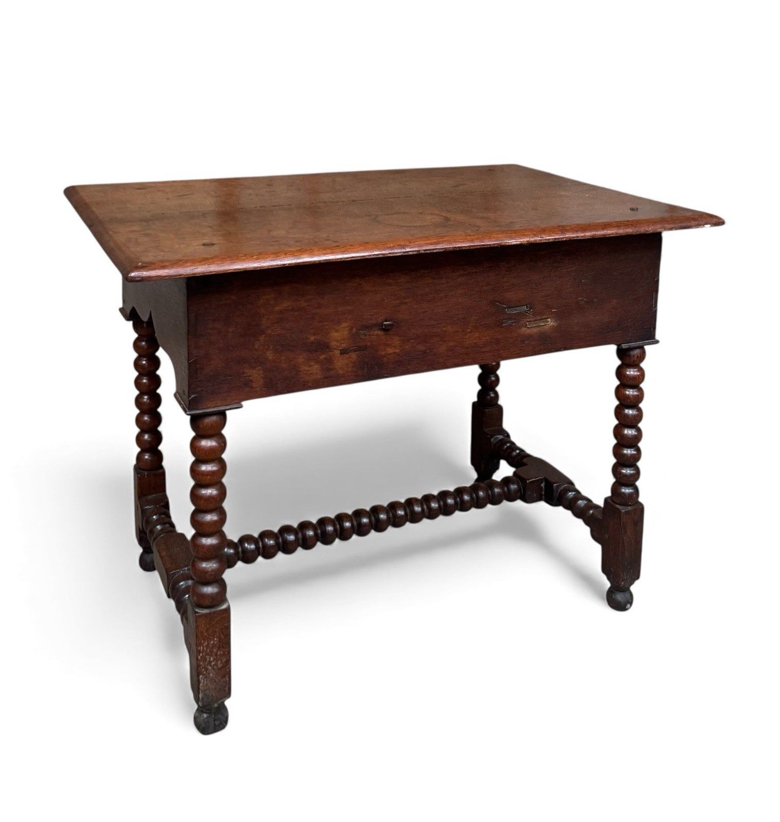 Antique Oak Low Boy Chest Of Drawers Georgian C1780 Rare Bobbin Turned photo Furniture
