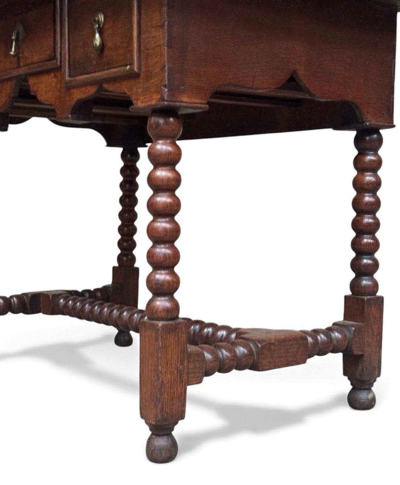 photo for sale Antique Oak Low Boy Chest Of Drawers Georgian C1780 Rare Bobbin Turned