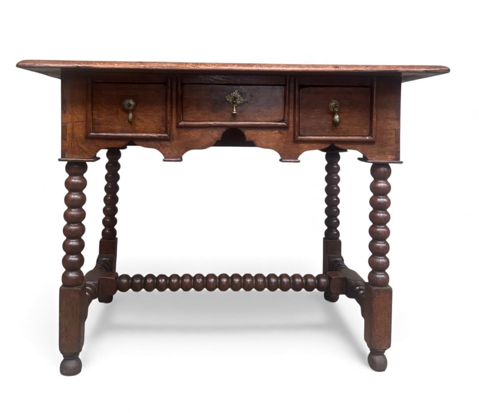 photo buy Antique Oak Low Boy Chest Of Drawers Georgian C1780 Rare Bobbin Turned