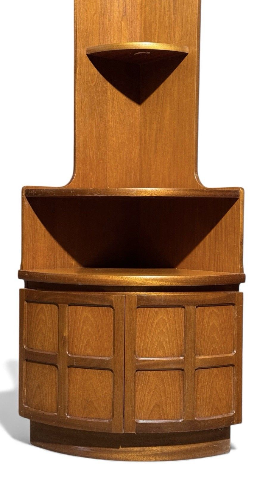 photo furniture Pair Of Nathan Squares Teak Corner Cupboards Mid Century Retro C1970s