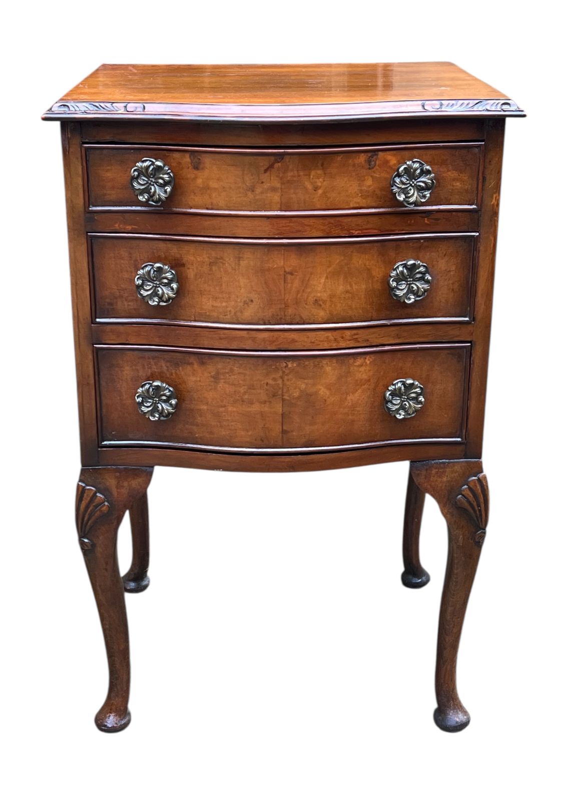 Serpentine Small Vintage Bedside Chest photo for sale