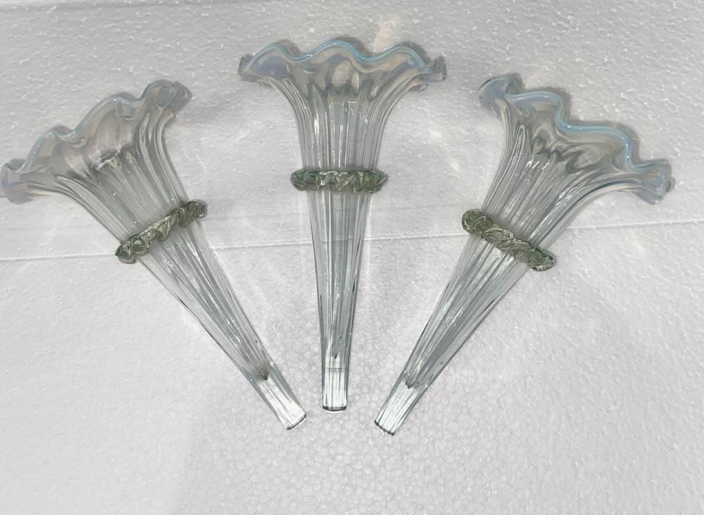 photo for sale Art Deco Centrepiece Vase Julien Glass France Epergne 1930