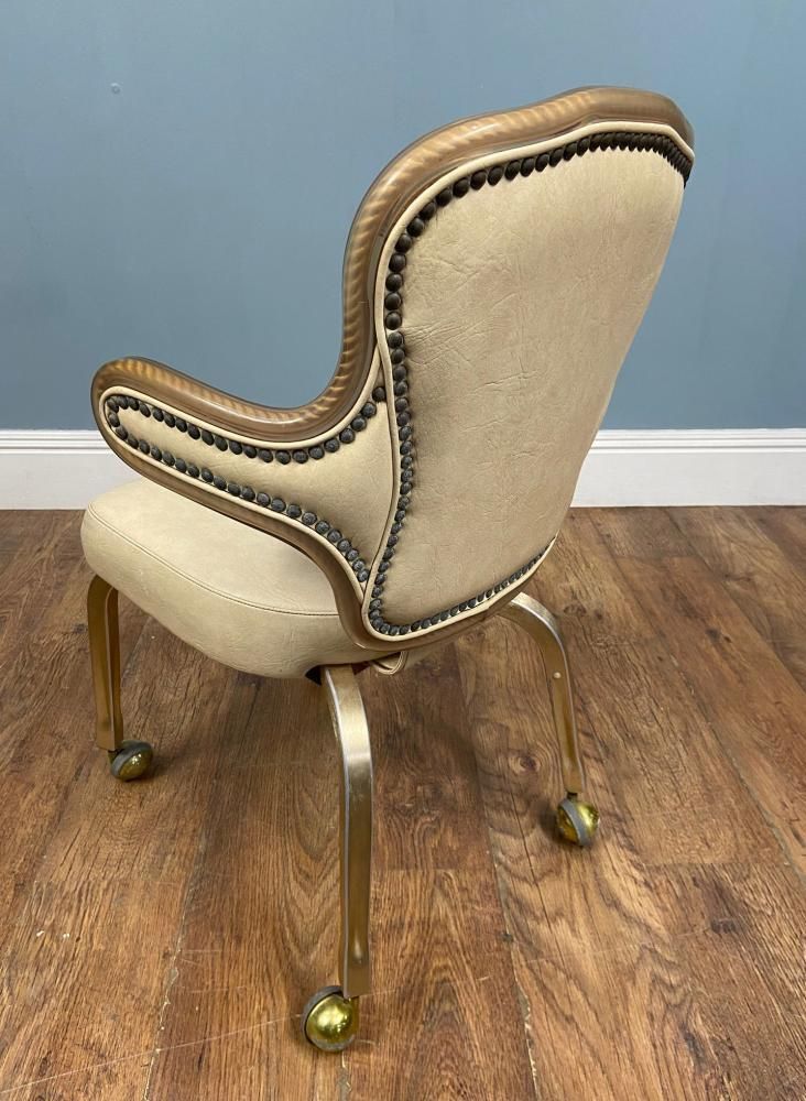 1450.0 Set 4 Mid Century Gaming Chairs Hollywood Regency 1950 photo
