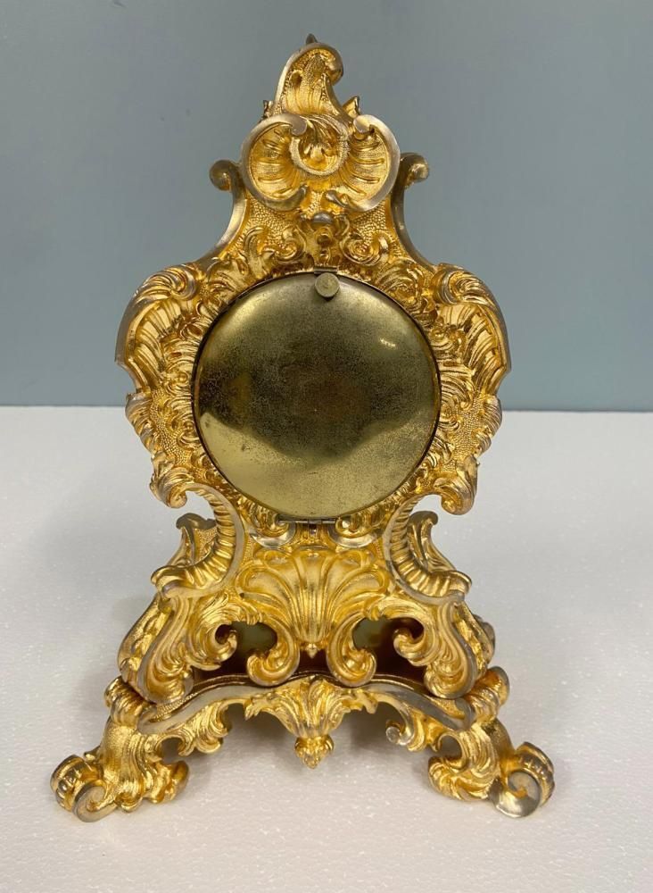Gilt Rococo Mantel Clock Dupont De Paris French 1850 photo Home Decor