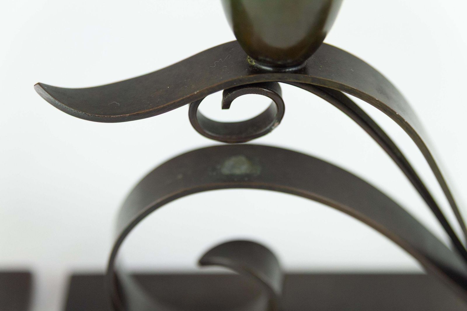 224.0 Danish Art Nouveau Candle Holders By H.F. Bronze, 1920s. Set Of 2. photo