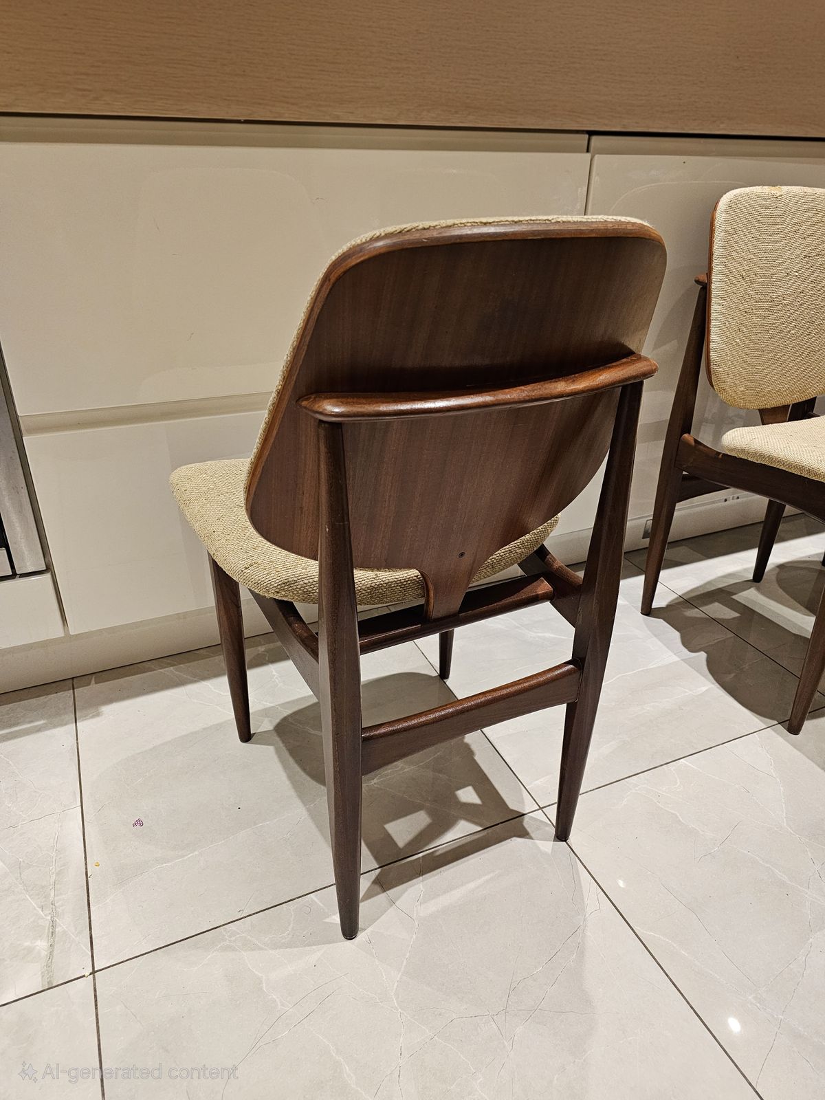 4x Elliots Of Newbury Mid Century Dining Chairs Teak Mcm Vintage photo 595.0