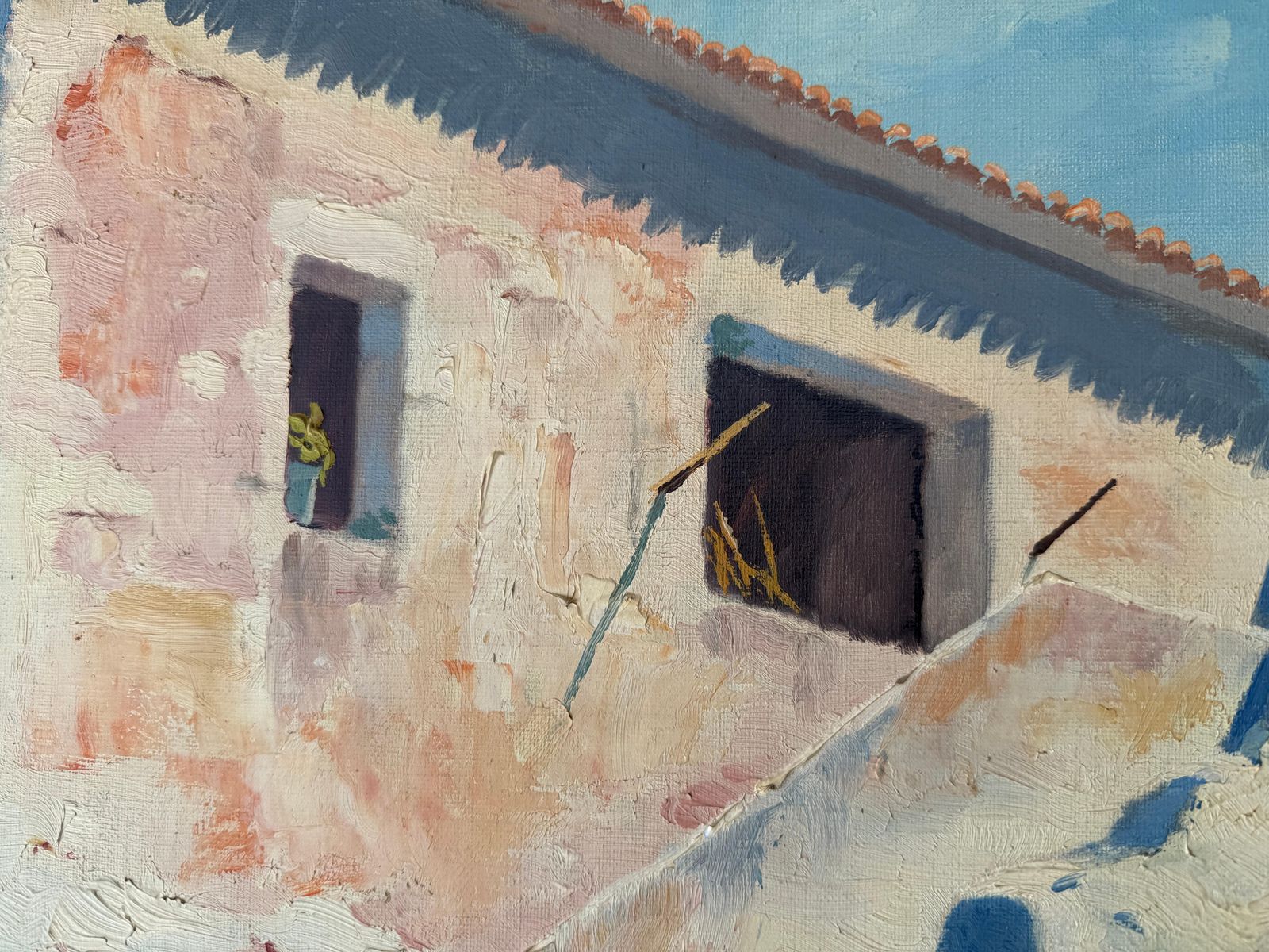 Pedro Roldán Molina – Mediterraan Boerenerf Met Waterput – Olieverf Op Doek – Spanje, Ca. 1980 photo vinterior