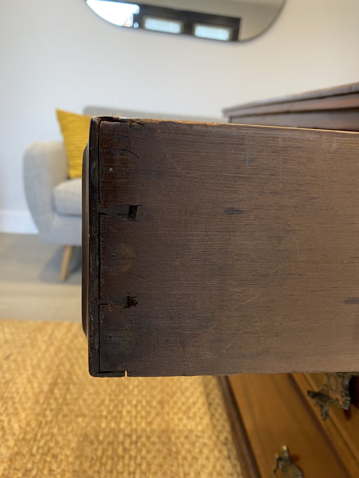 English Georgian Style Mahogany Hand Crafted Chest Of Drawers, Late 19th/Early 20th Century, photo Furniture