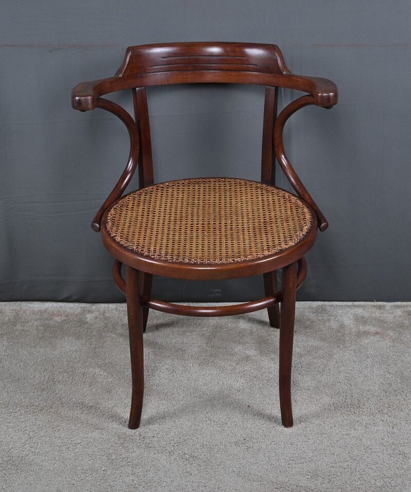 Armchair In Bent Beechwood, Maison Baumann – Early 20th Century photo Furniture