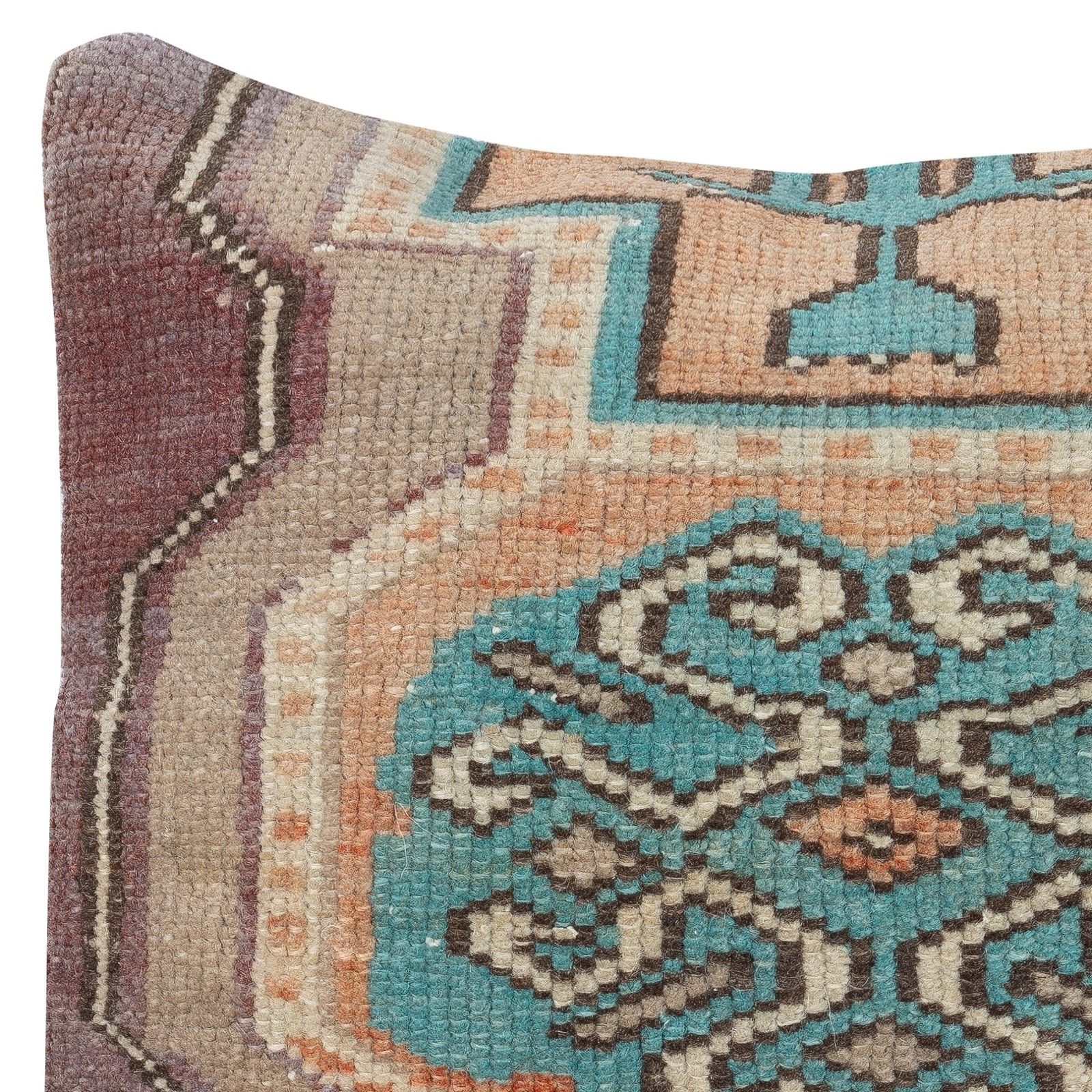 14"X14" Traditional Turkish Wool Cushion Cover. Rug Pillow. Accent Pillow Cover photo for sale