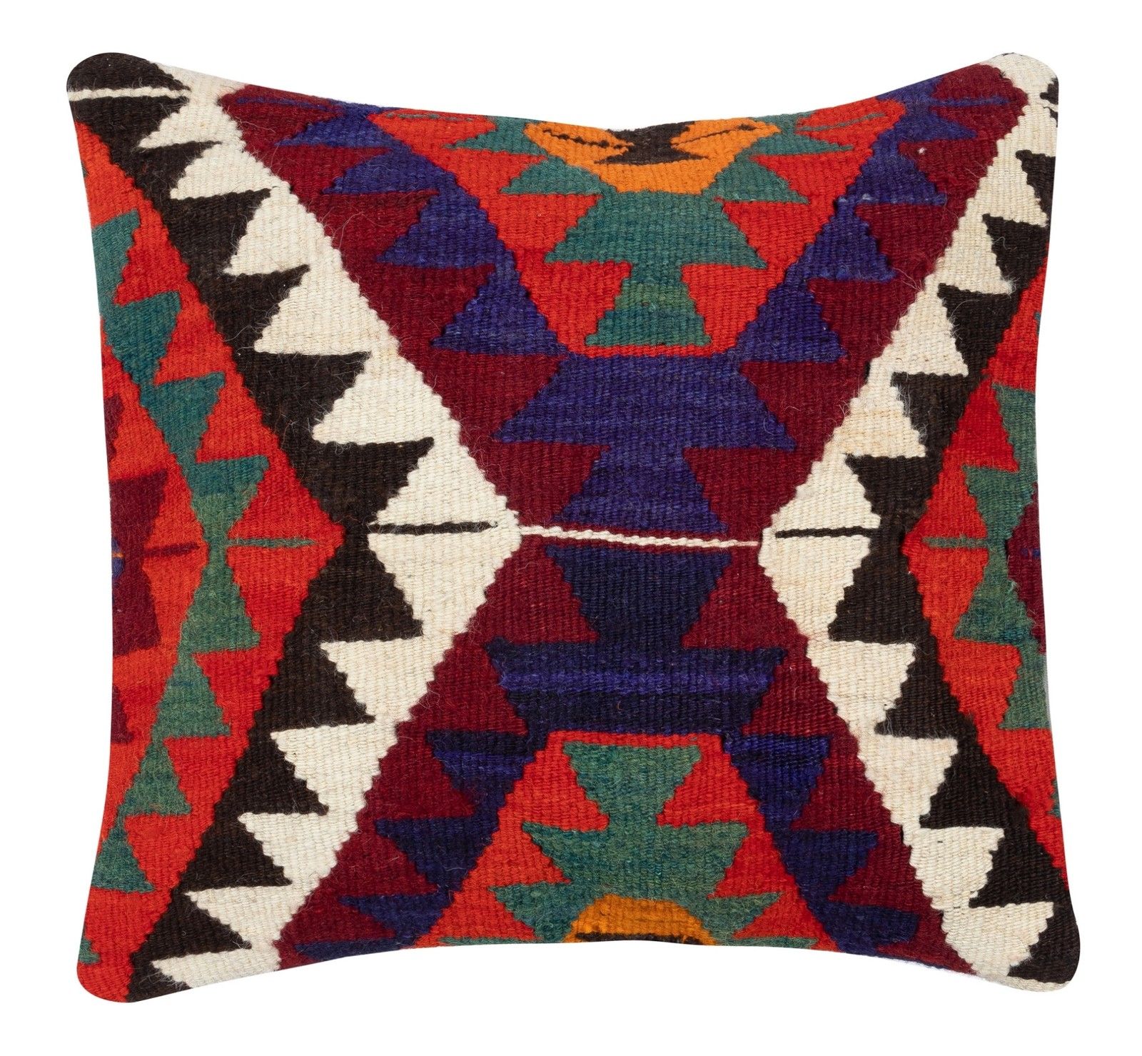 20"X20" Vintage Turkish Kilim Pillow Cover. Accent Cushion Cover. Throw Pillow