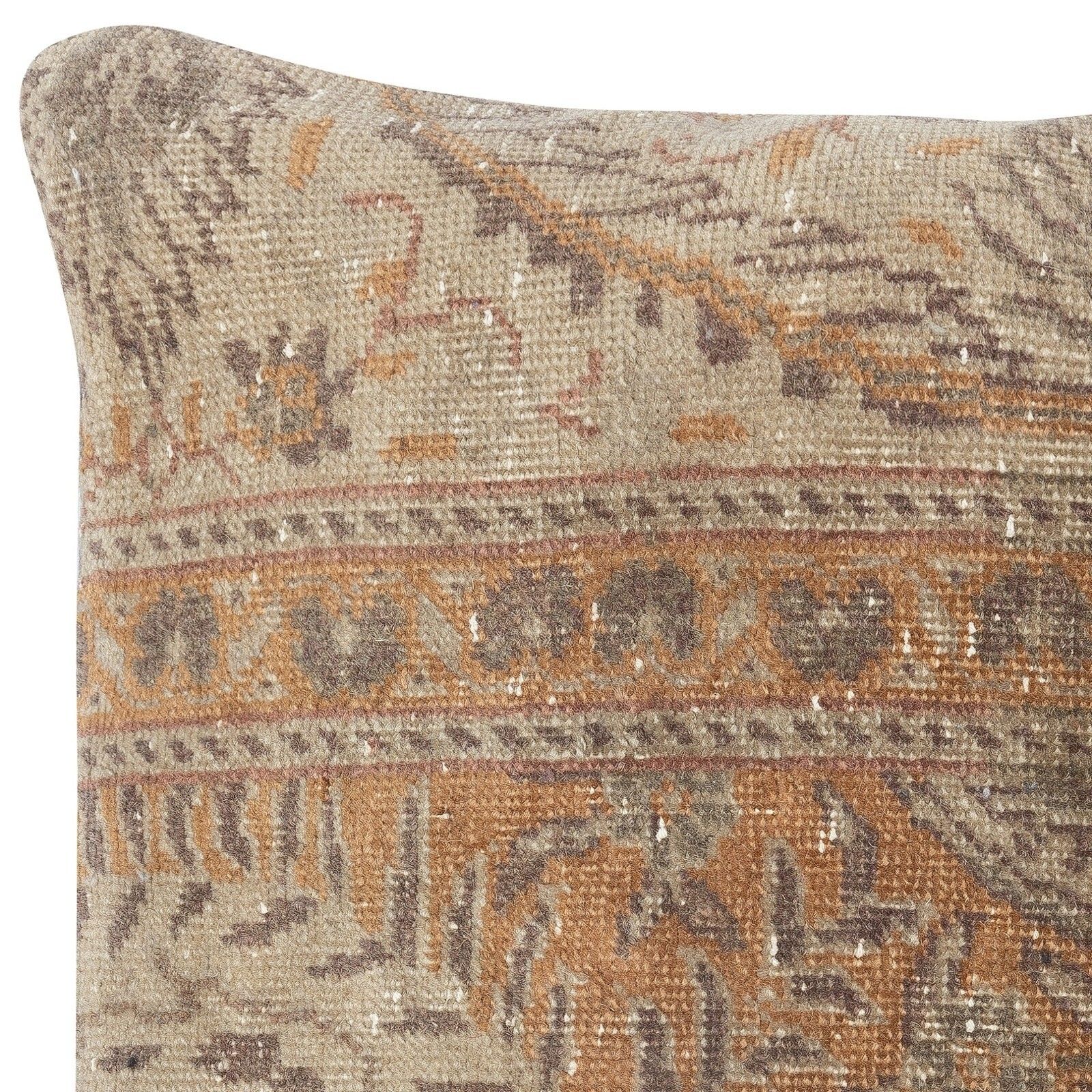 17"X17" Vintage Turkish Rug Pillow Cover. Farmhouse Decor Handmade Cushion Cover photo for sale