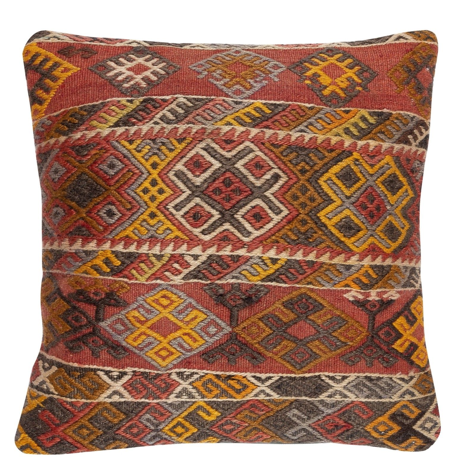 20"X20" Set Of 2 Hand Woven Kilim Cushion Covers. A Pair Of Lace Pillow Covers photo for sale