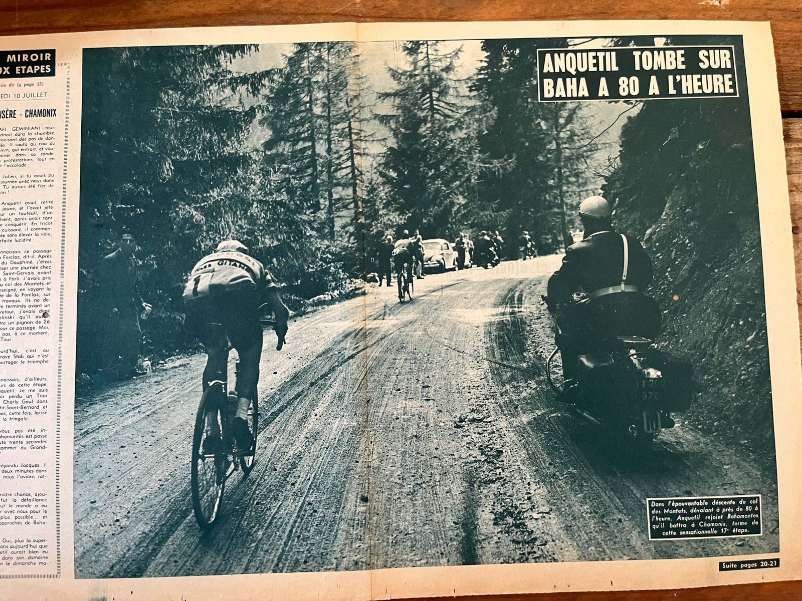 Tour De France Jacques Anquetil C1963 Alps photo furniture