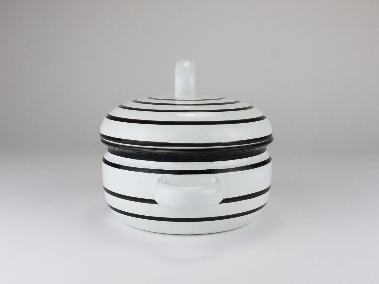 Home Decor Carl Aubock III Enameled „Culinar“ Pot With Lid, Ostovics Vienna, Austria, 1970s photo