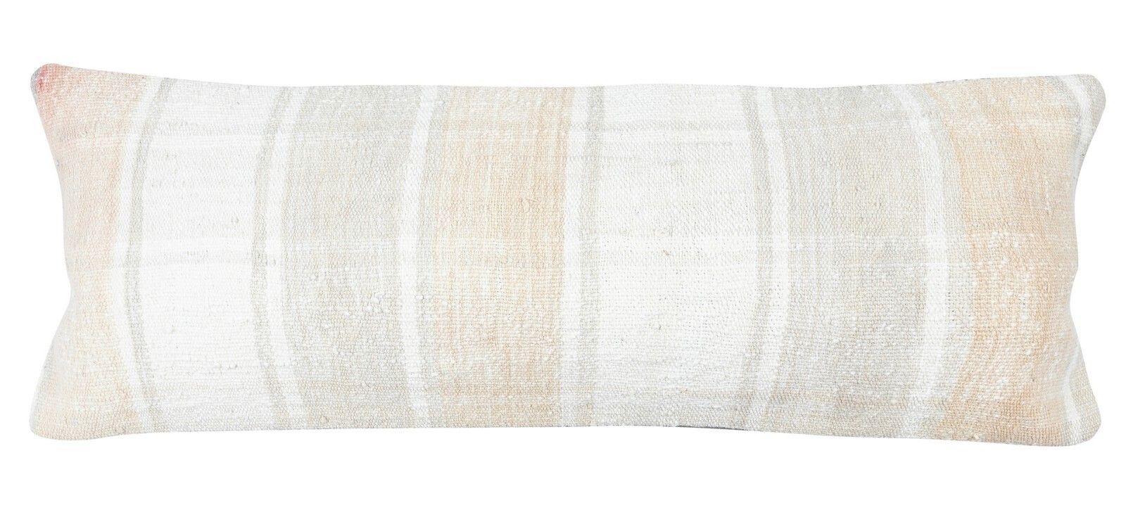 12"X35" Natural Hemp Cushion Cover. Vintage Handwoven Lumbar Pillow Cover