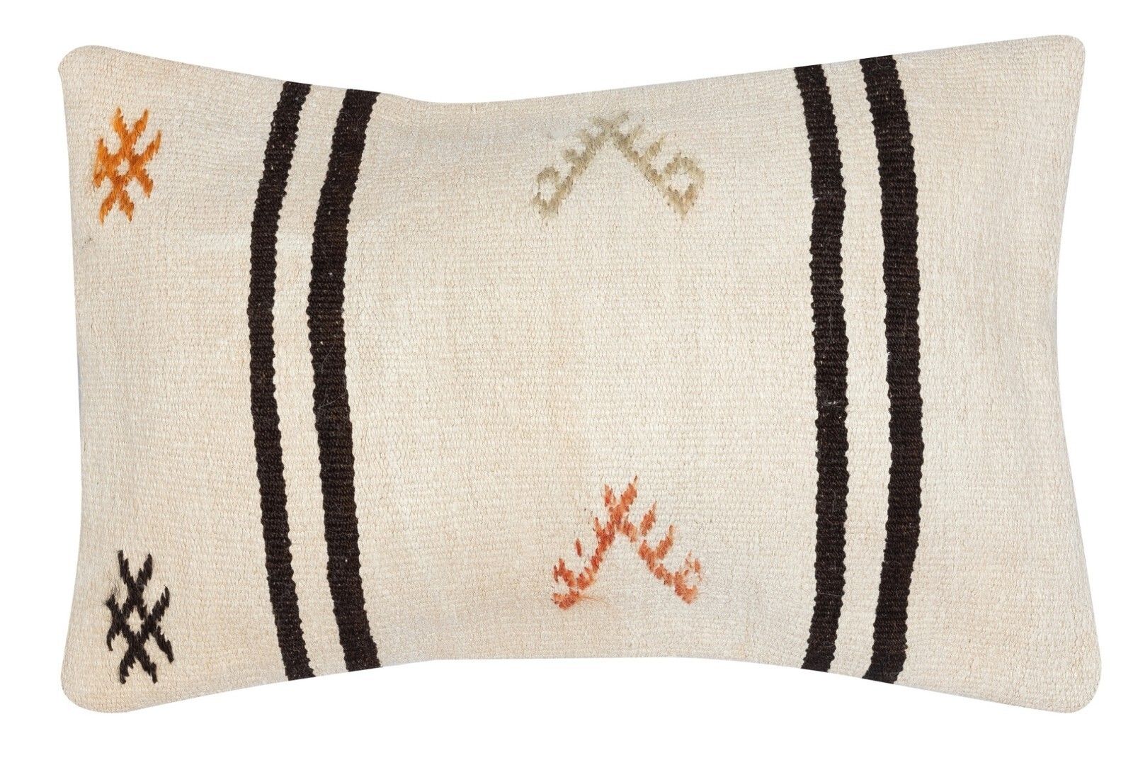 16"X24" Set Of 2   Vintage Kilim Cushion Covers. A Pair Of Lumbar Pillow Covers photo for sale