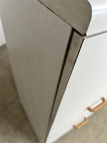 photo vinterior Vtg Late Mid Century Medical Chest Of Drawers Modernist Style Post Modern Retro