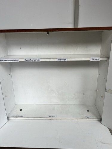 Furniture Vtg Late Mid Century Medical Cabinet Sideboard Wall Unit Retro Bookcase photo