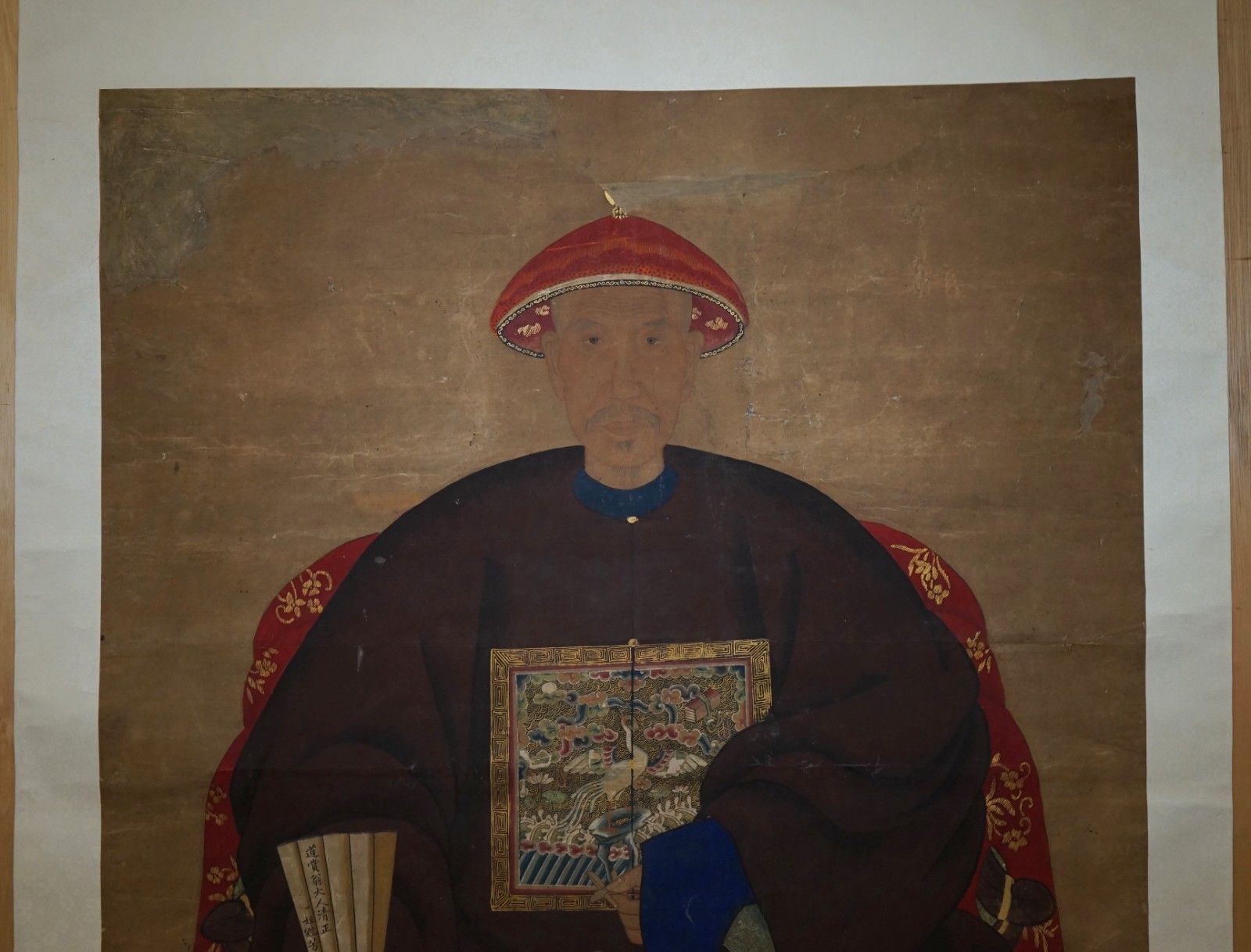 Fine & Collectable 2.4 Meter High Antique Circa 1860 Chinese Ancestral Portrait photo Art