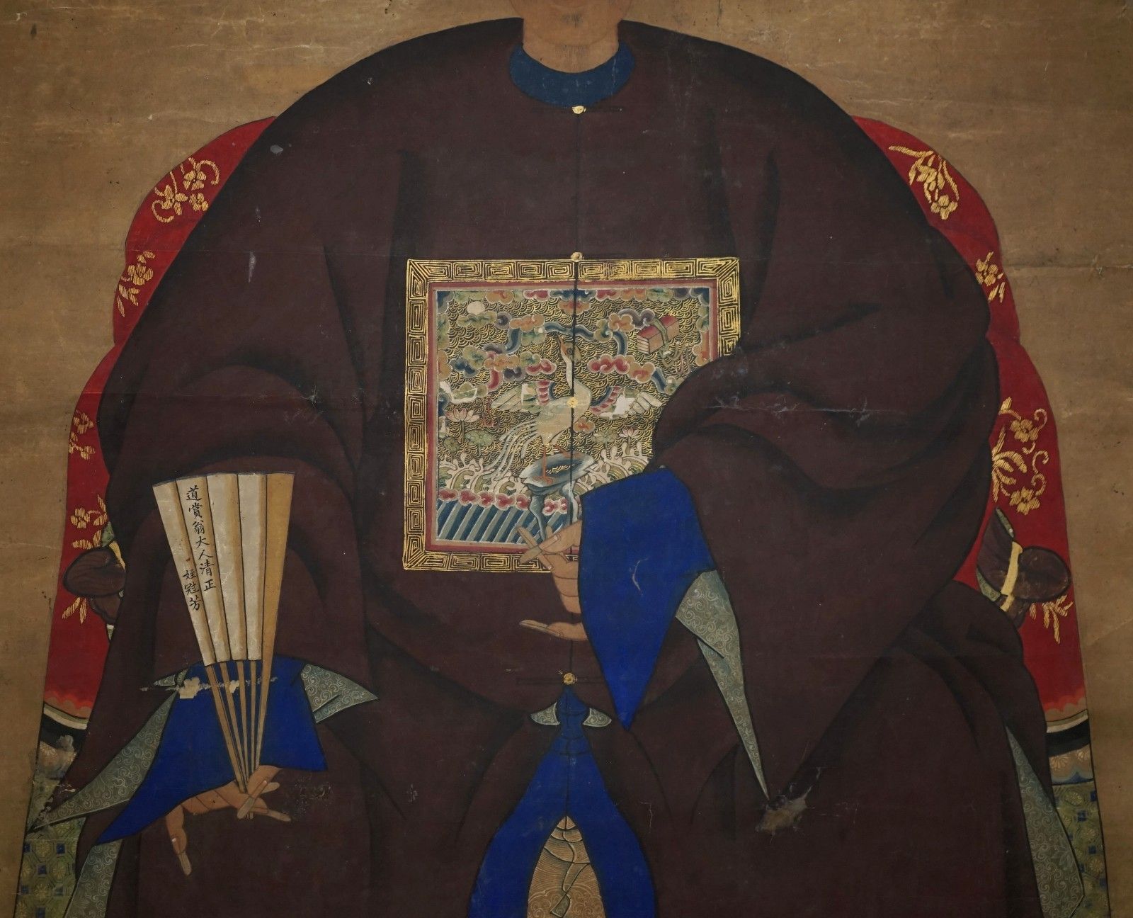 photo furniture Fine & Collectable 2.4 Meter High Antique Circa 1860 Chinese Ancestral Portrait