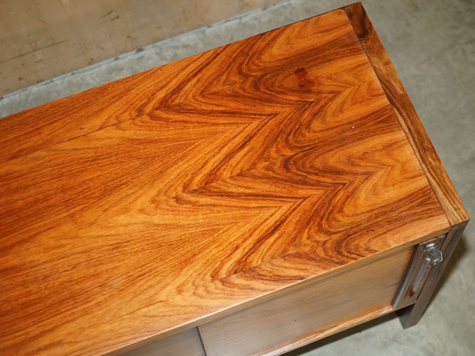 Stunning Pair Of Mid Century Modern Brazillian Wood Danish Cabinets Or Cupboards photo vinterior