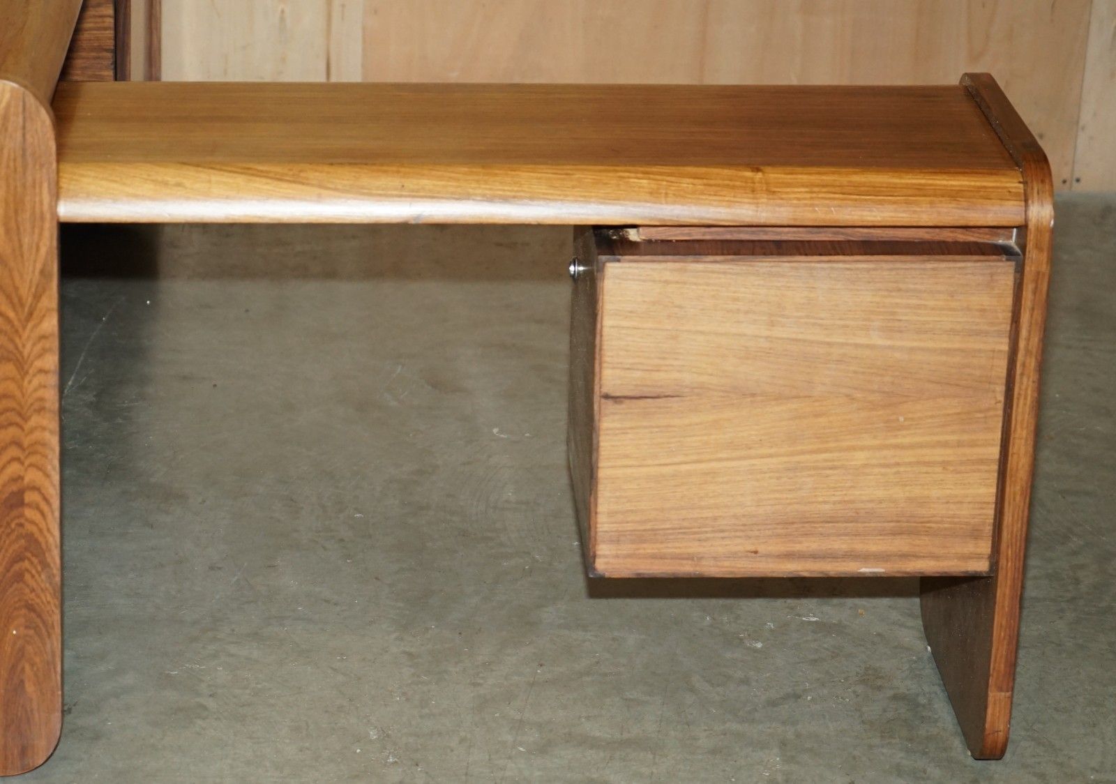 photo furniture Danish Mid Century Brazilian Wood Office Left Corner Desk Part Of Large Suite