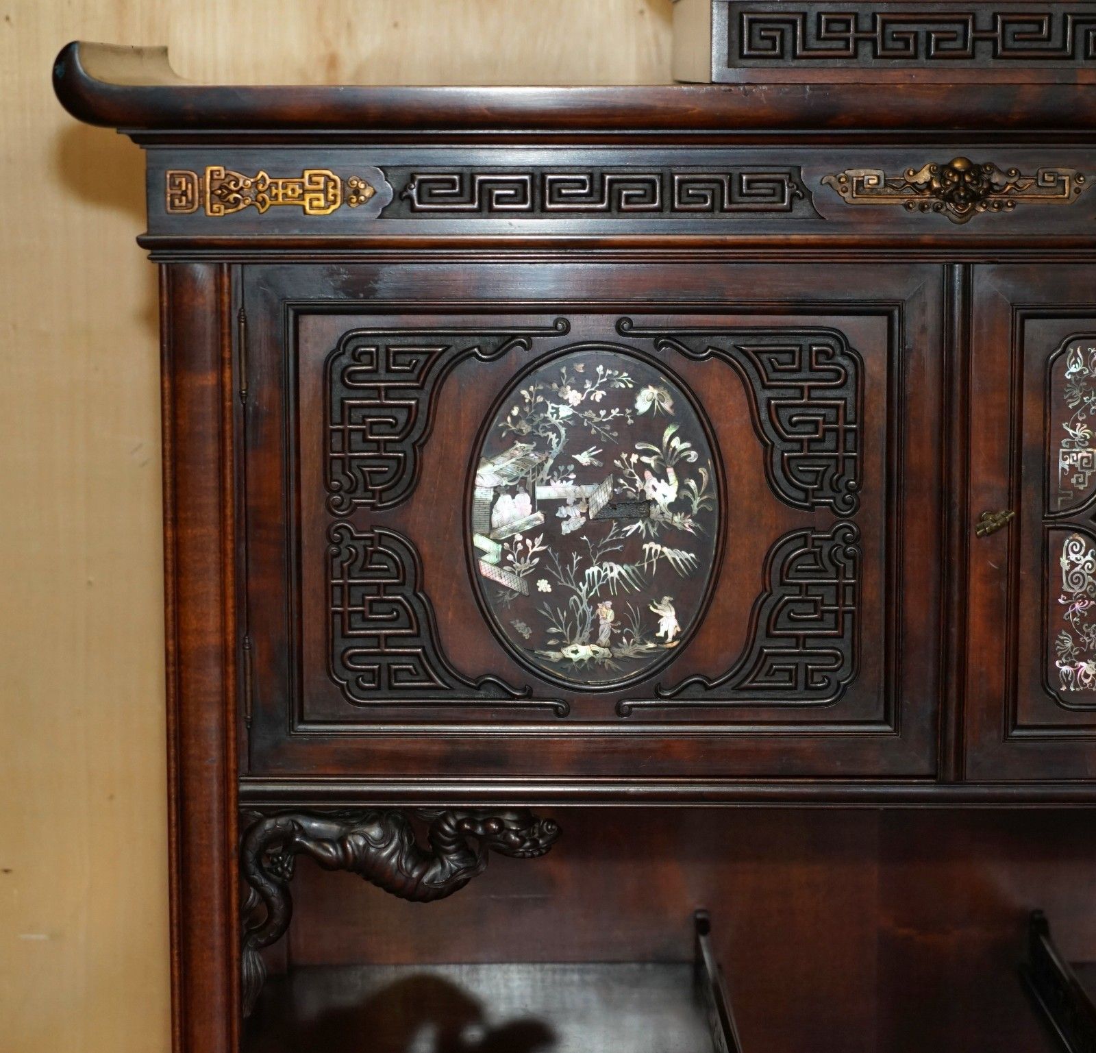 Important Antique Gabrield Viardot 1830 1906 Signed Japonisme Display Cupboard photo vinterior